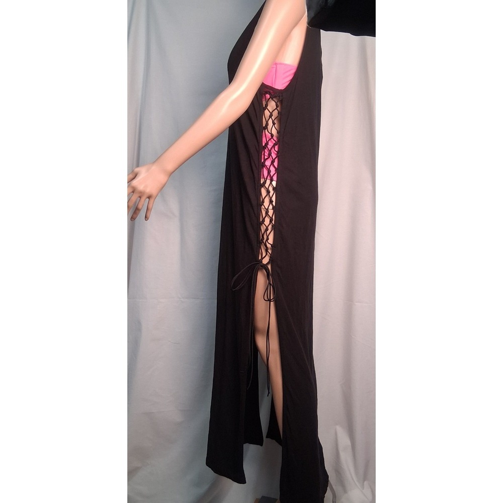 Red Carter Women's Floor Length Dress, Cover-Up, Lace Up Sides, Size S - Picture 3 of 5